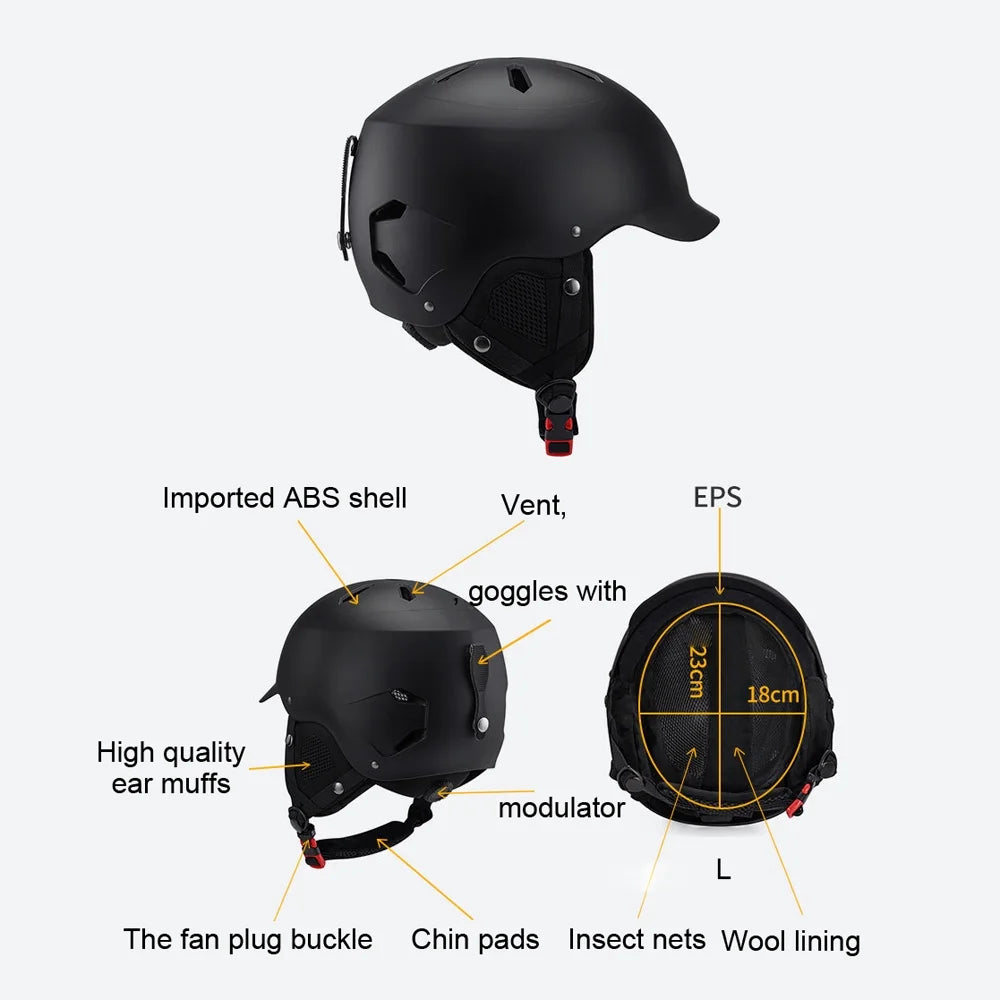 Winter Warm Cycling Helmets with Adjustable Safety G263108