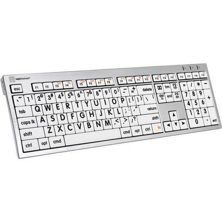 LargePrint Black on White Mac Keyboard B188