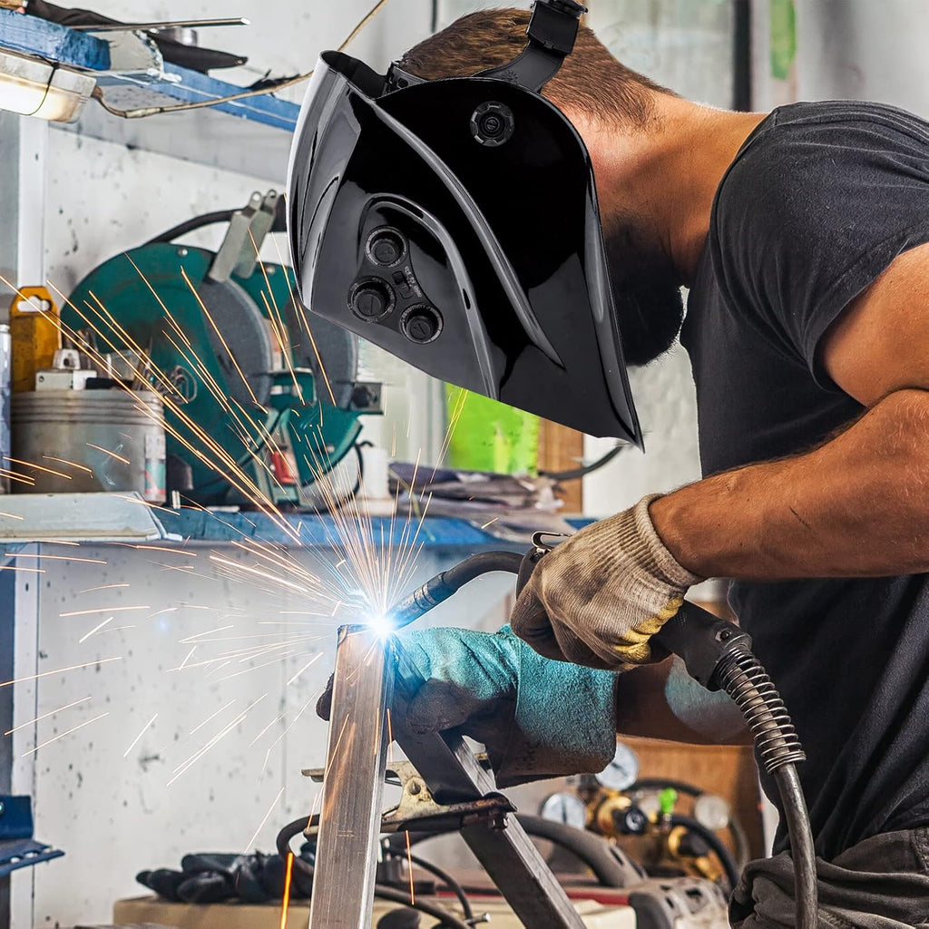 Auto Darkening Welding Helmet, Variable Shade 4/5/13, Black, Pack of 2 B9500