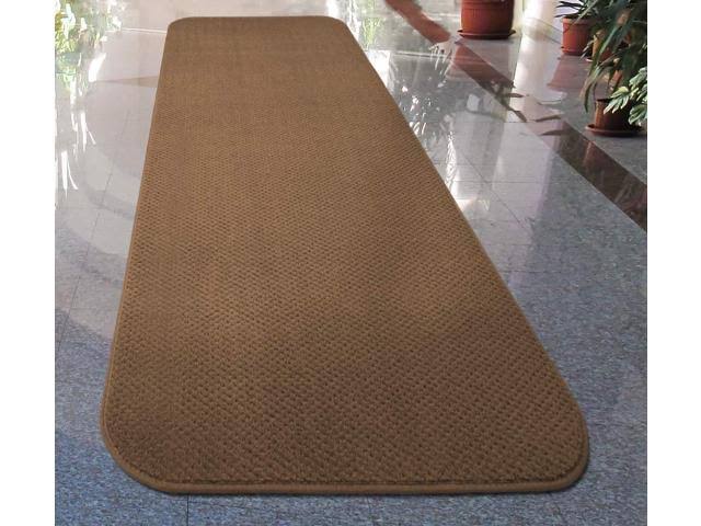 Toffee Brown 22 ft. x 27 in. Skid-Resistant Carpet Runner P4454
