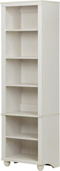 White Wash 6-Shelf Storage Bookcase K817