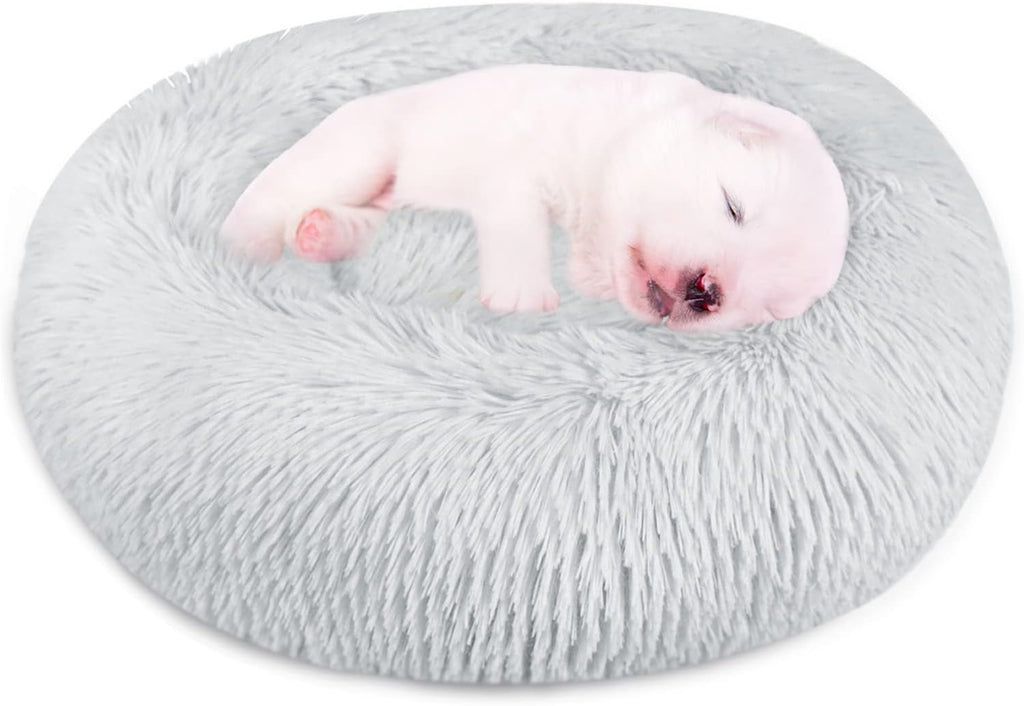 Beige Machine Washable Donut Pet Bed J548