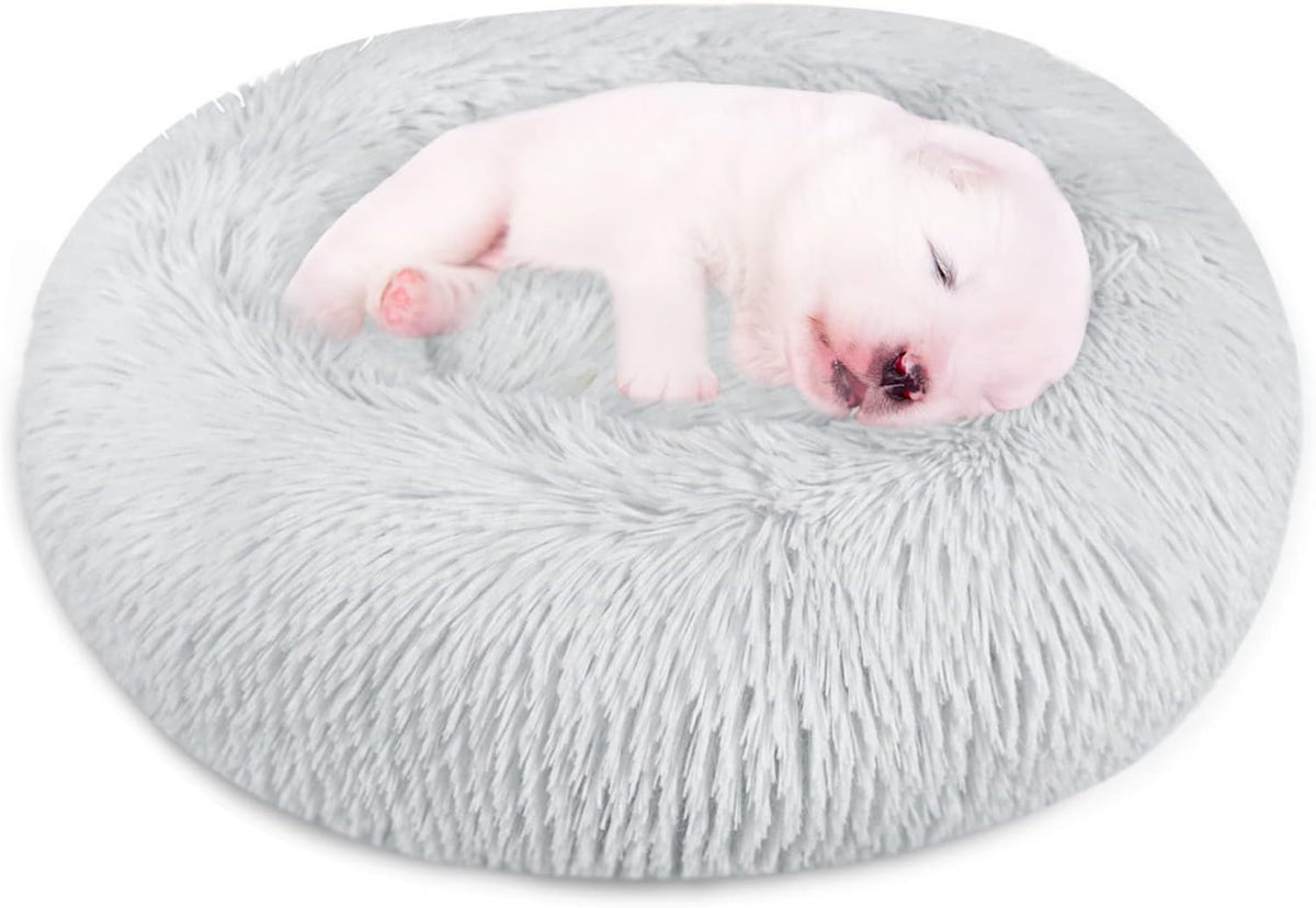 Beige Machine Washable Donut Pet Bed J548
