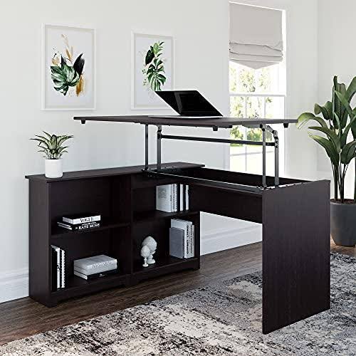 Espresso Oak Corner Bookshelf Desk N179210
