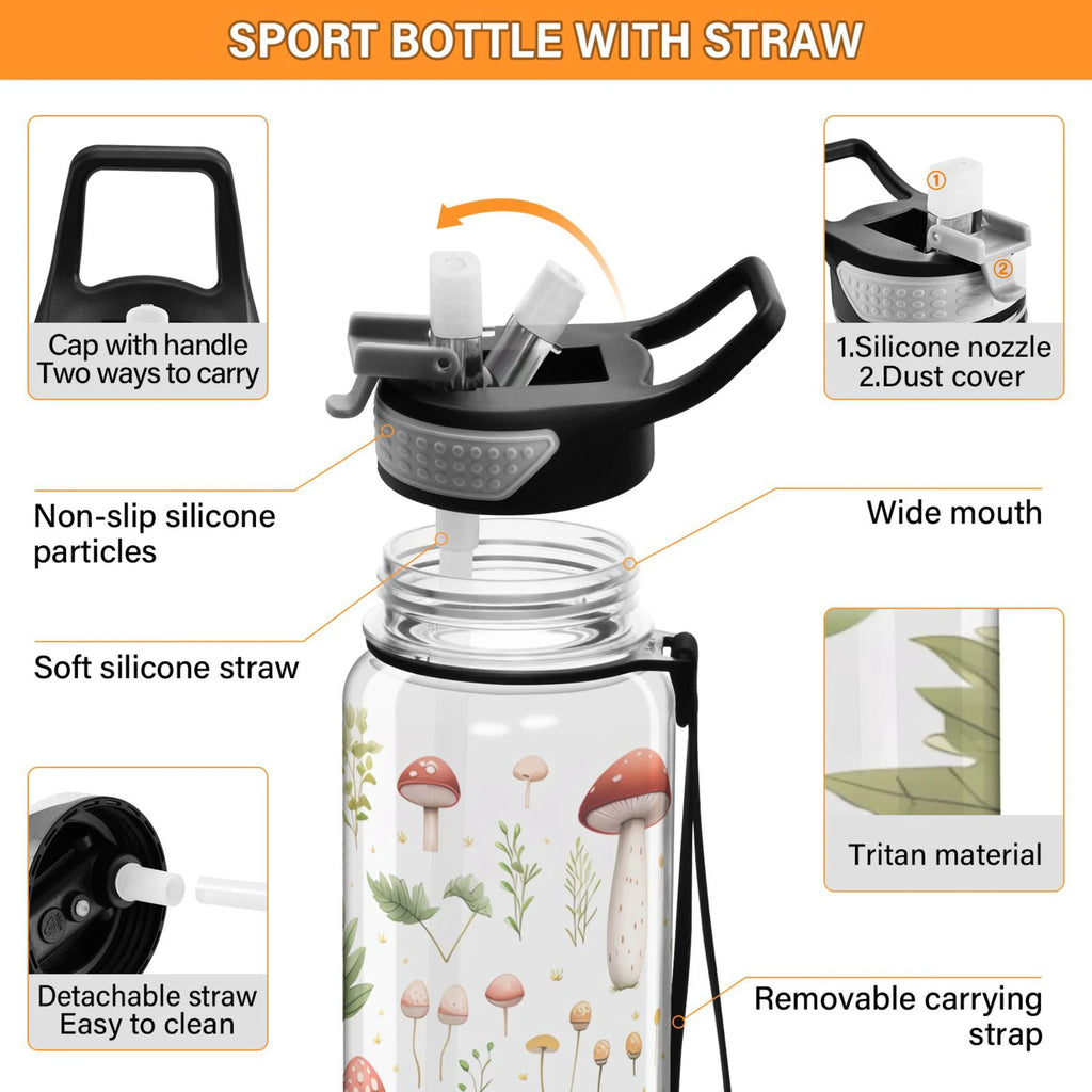 32oz Tritan Water Bottle with Straw B9654