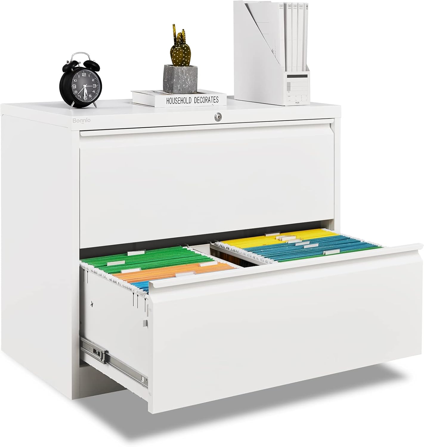 Black 2 Drawer Metal Lateral File Cabinet G210