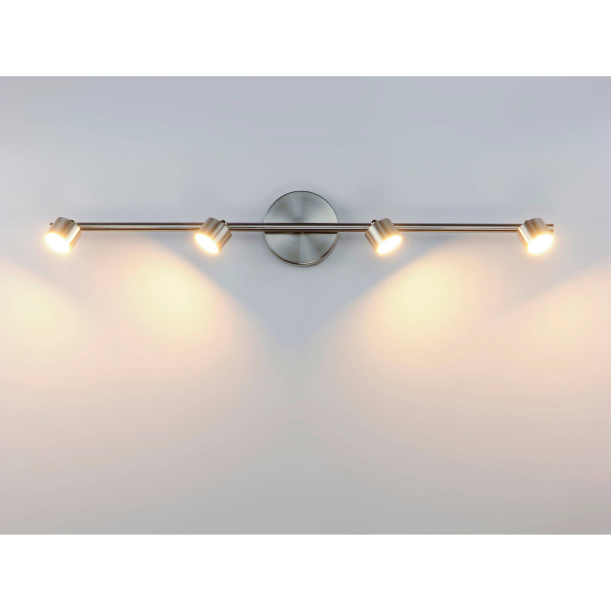 Satin Nickel 4-Light Fixed Rail Track Light U494020