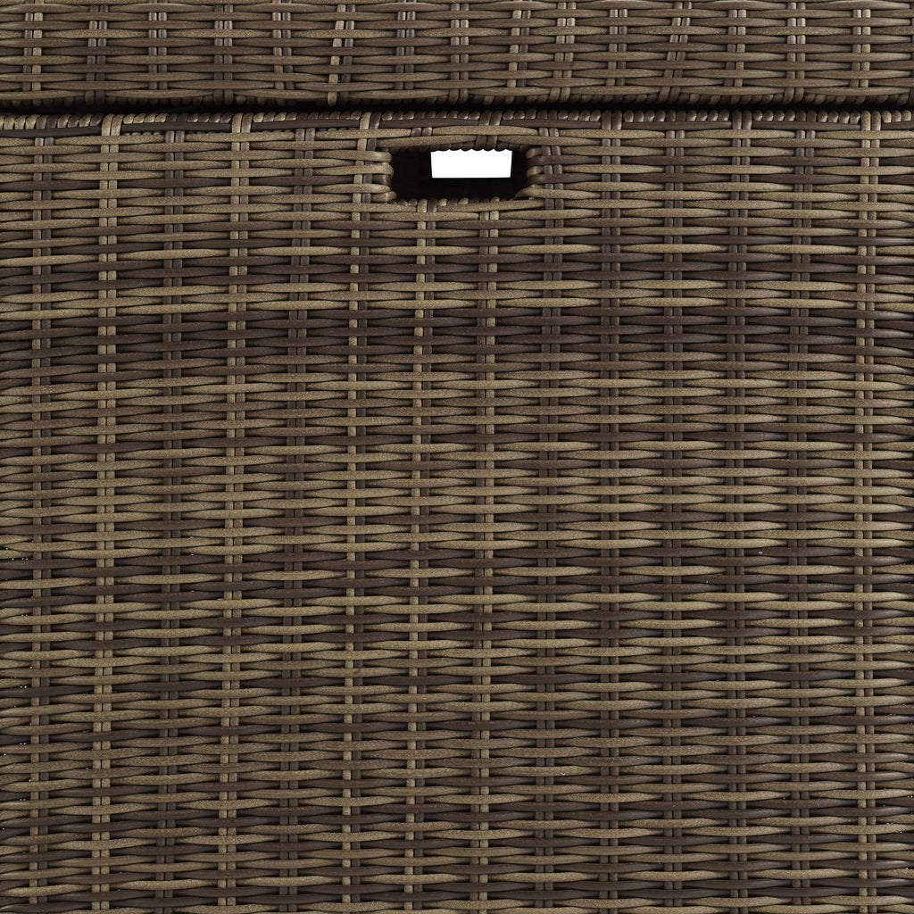 Weathered Brown Wicker Patio Deck Box O267
