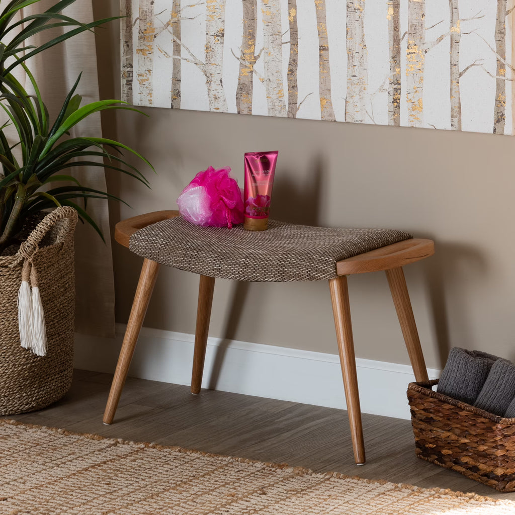 Light Brown Upholstered Bench T83832