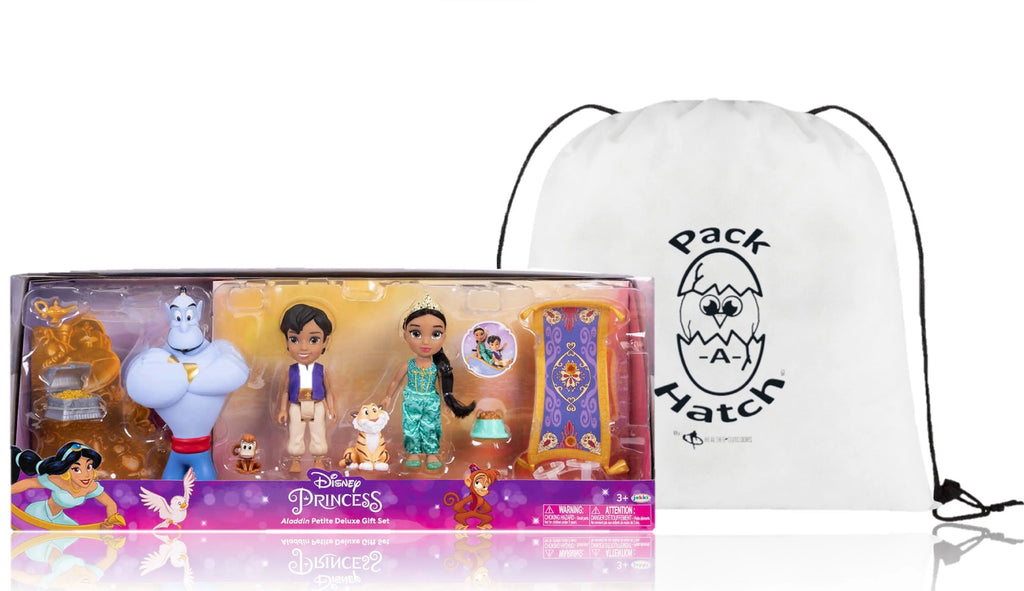 Aladdin and Princess Jasmine Doll Set with Bonus Pack-A-Hatch Bag U95477