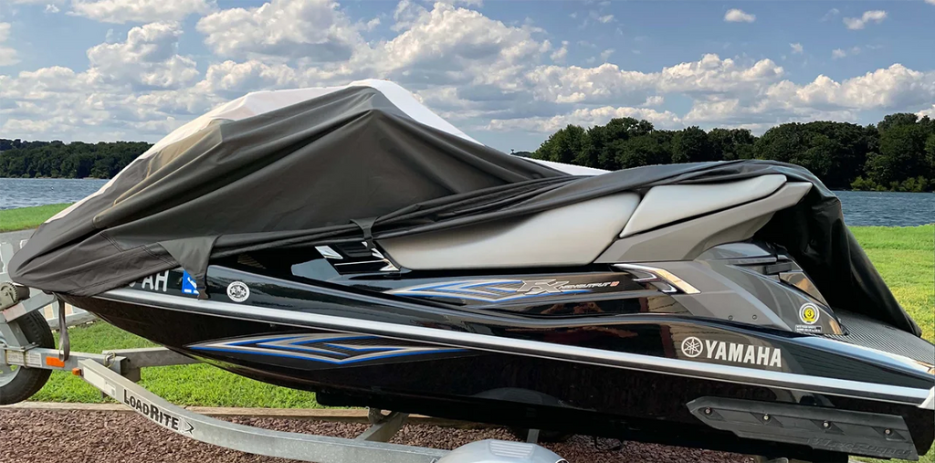 Black/Grey Jet Ski Watercraft Cover Y794