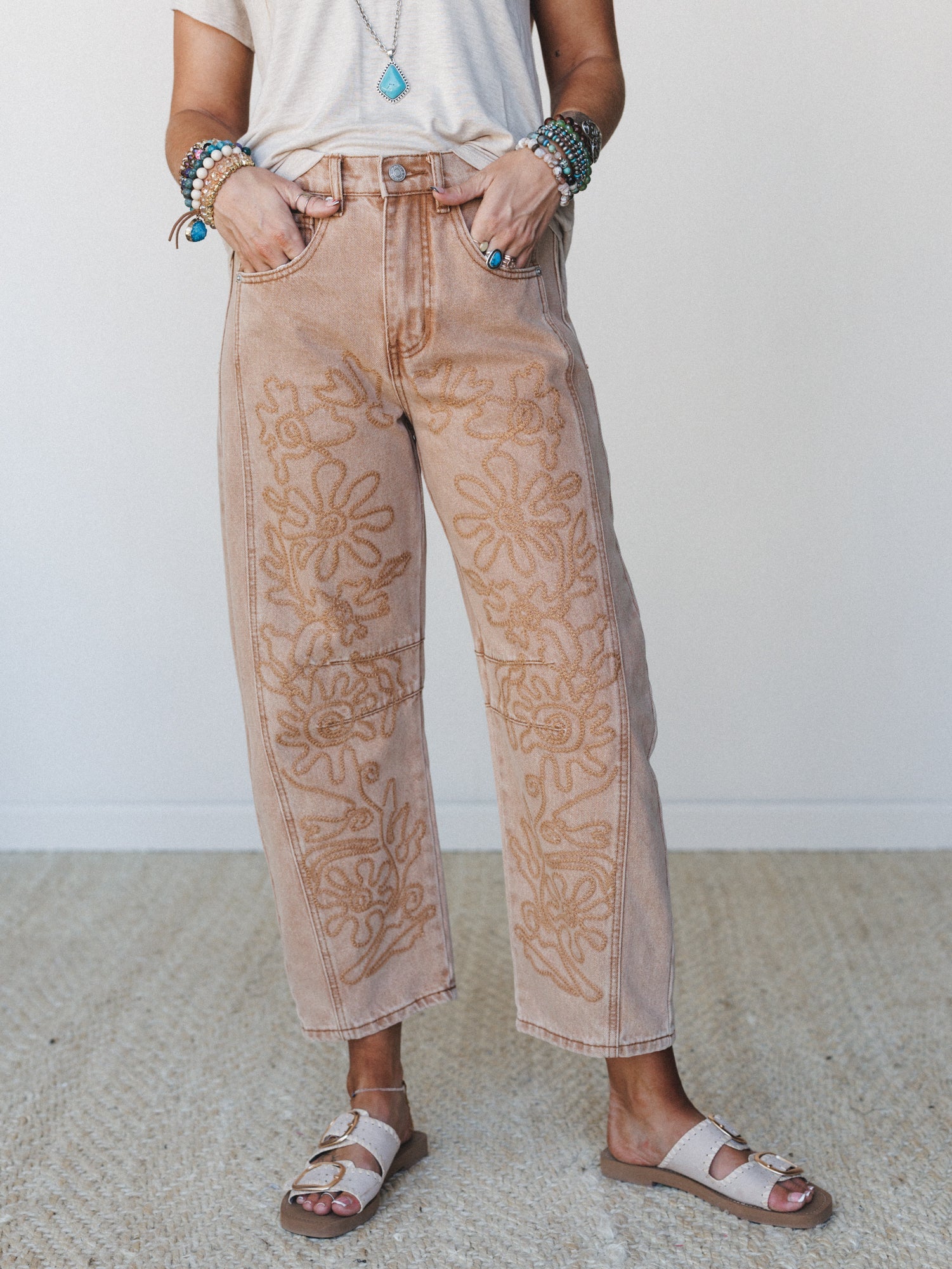 Groove Bloom Pants  - Rust