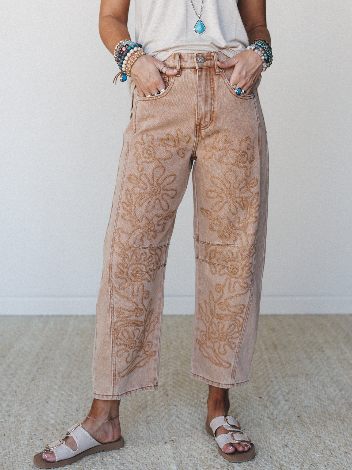 Groove Bloom Pants  - Rust