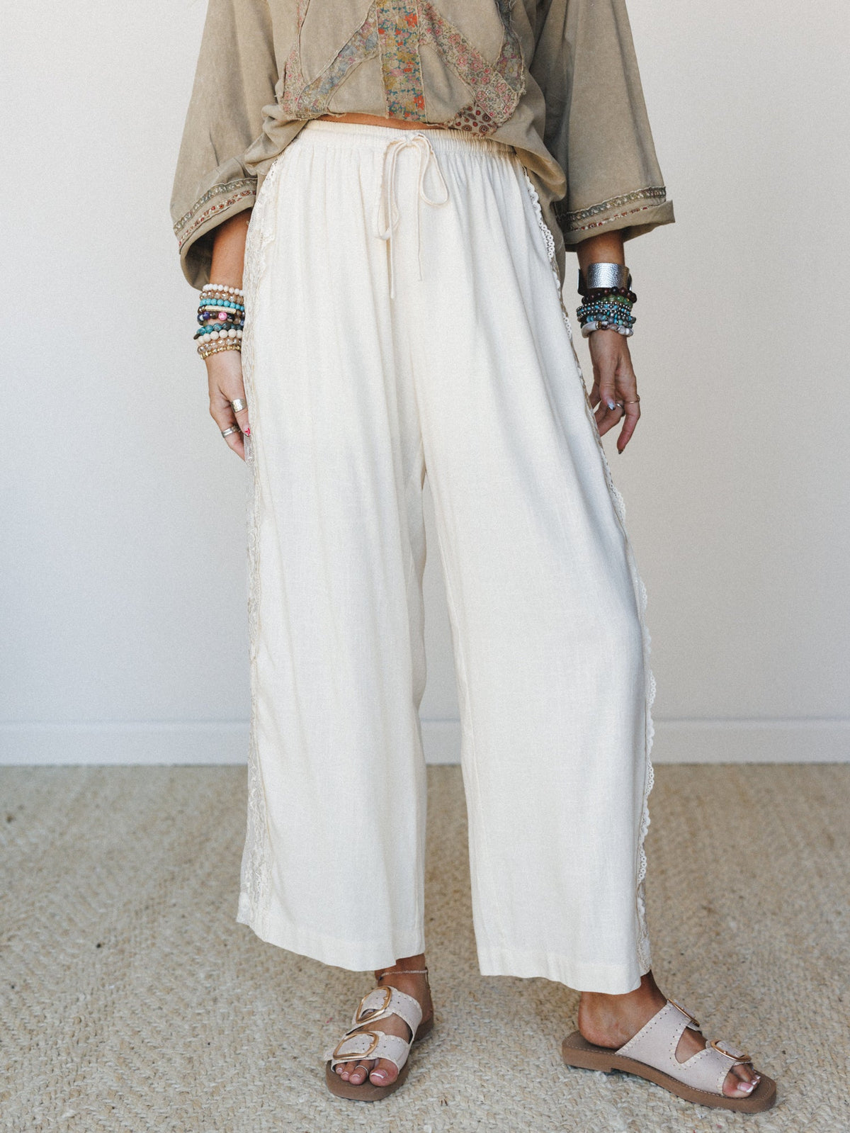 Opal Lace Pants - Ivory