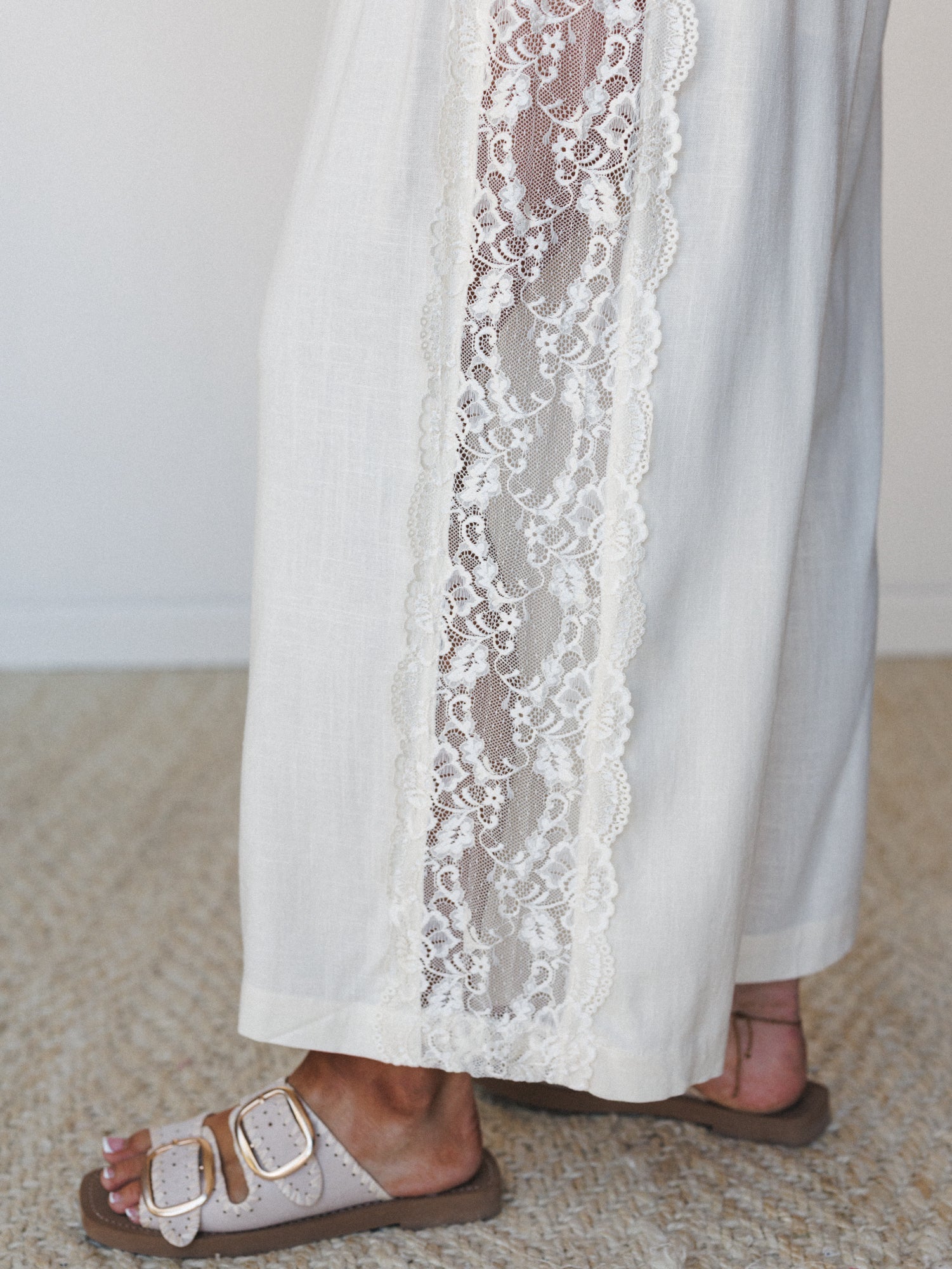 Opal Lace Pants - Ivory
