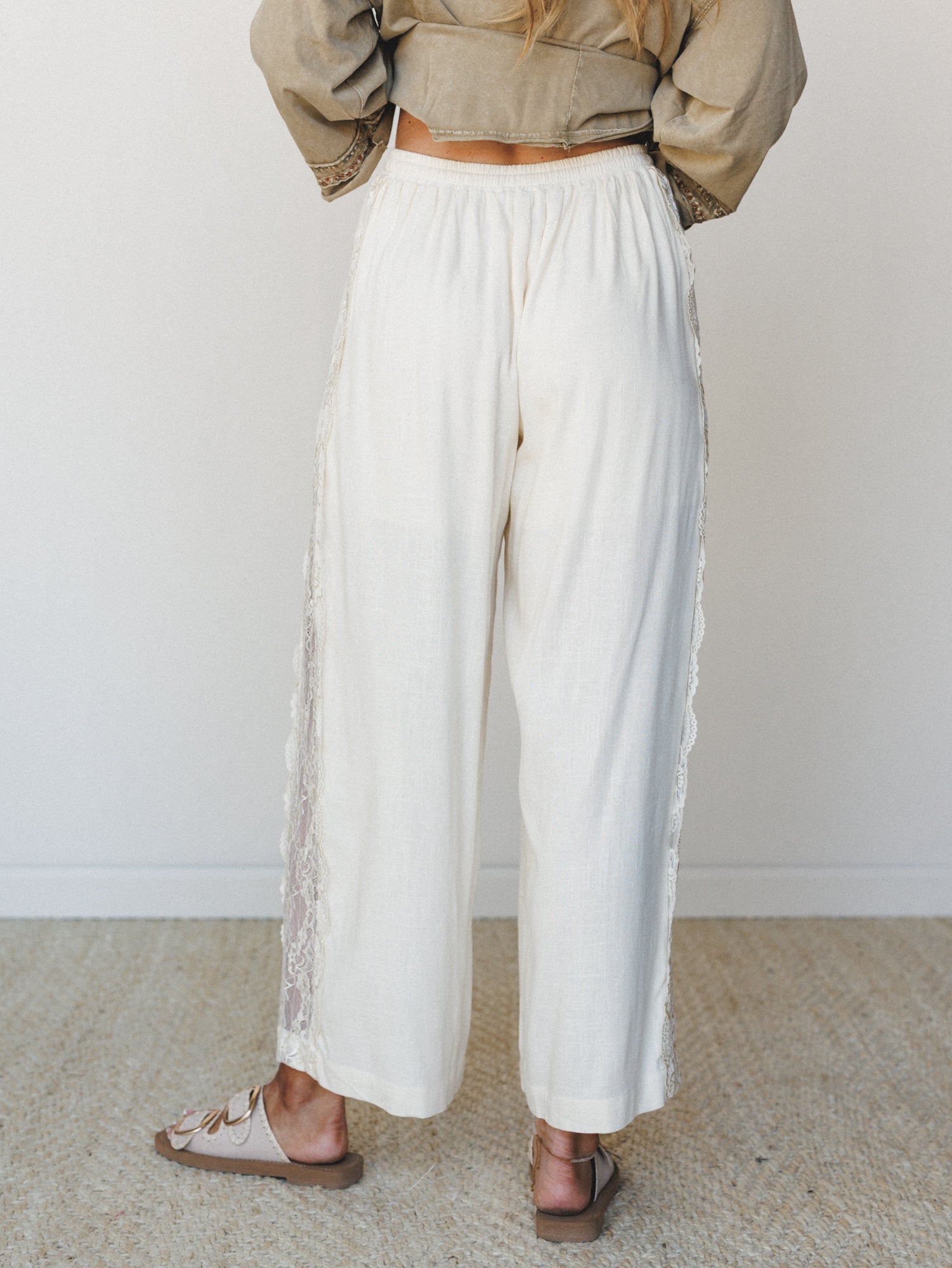 Opal Lace Pants - Ivory