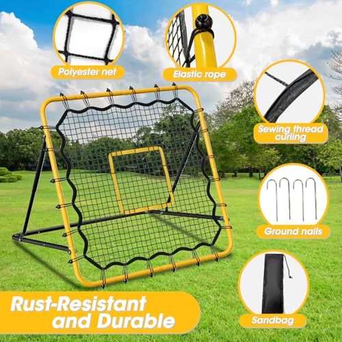 3.7×3.7FT Multi-Sport Training Rebound Net with Pitching Target L433618