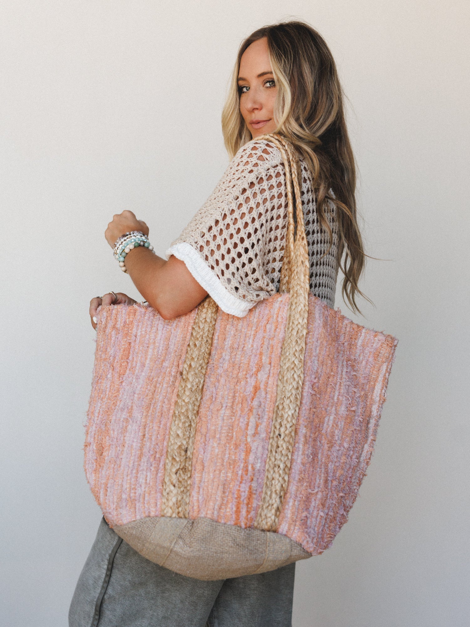 Zinnia Tote Bag  - Orange Multi