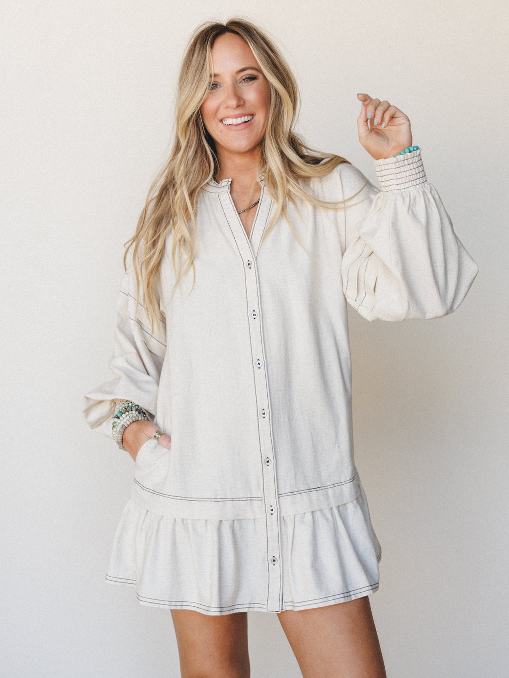 Goldie Dune Dress - Oatmeal