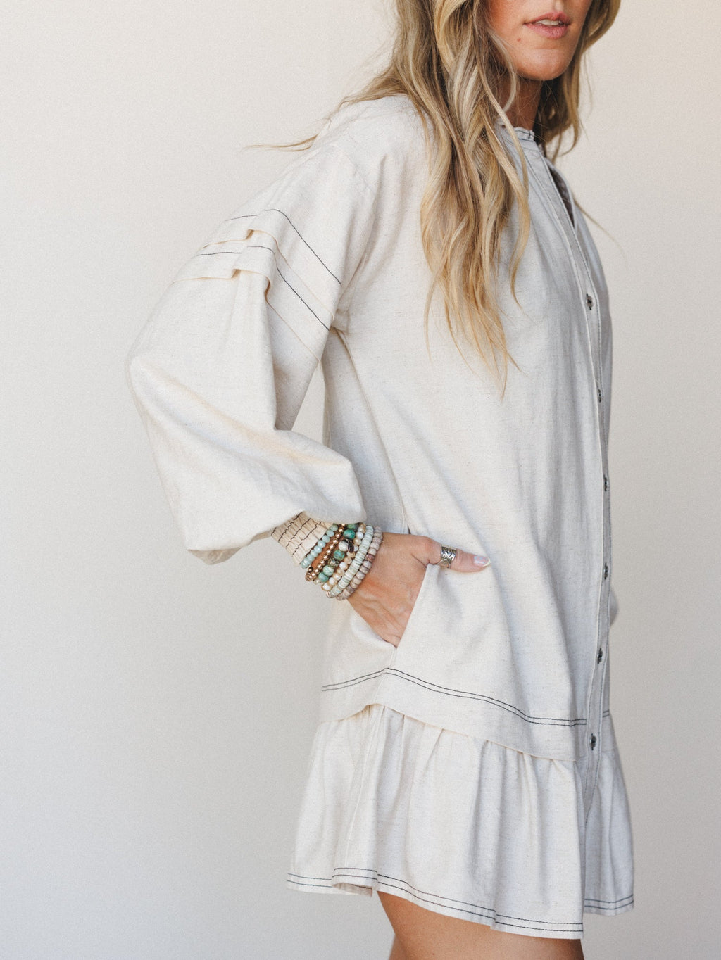 Goldie Dune Dress - Oatmeal