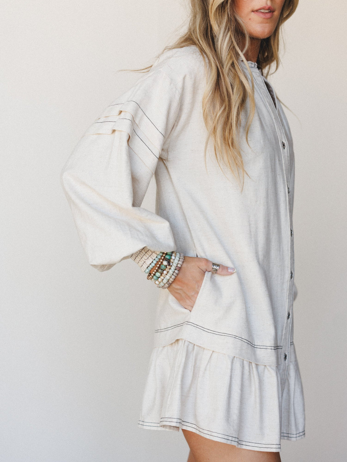 Goldie Dune Dress - Oatmeal