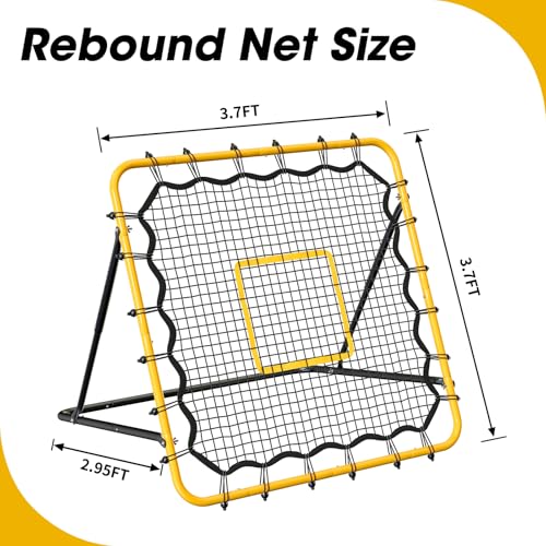 3.7×3.7FT Multi-Sport Training Rebound Net with Pitching Target L433618