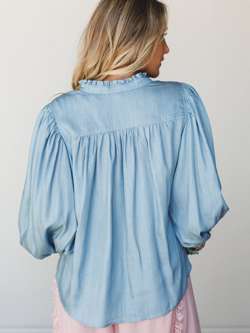 Canyon Wind Blouse - Washed Denim