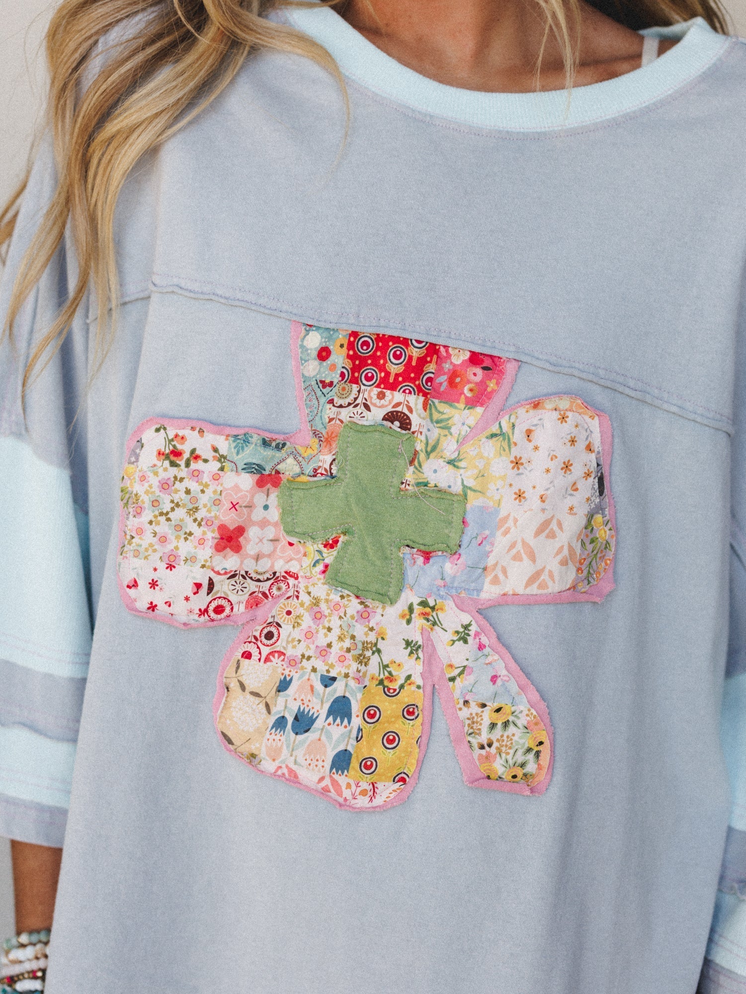 Solar Bloom Top - Cloud Blue
