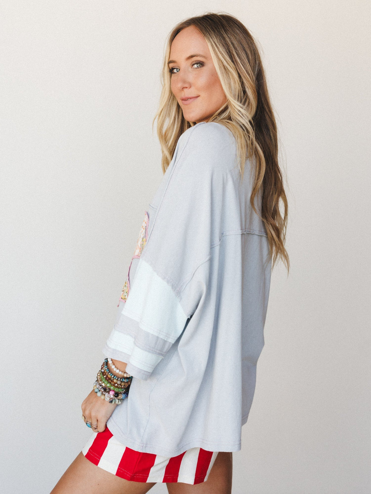 Solar Bloom Top - Cloud Blue
