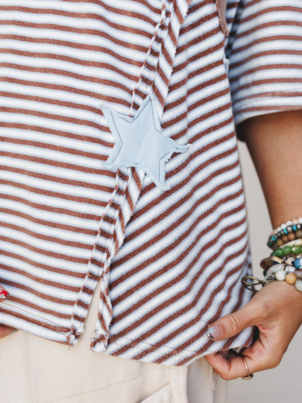 Stars and Stripes Top - Espresso