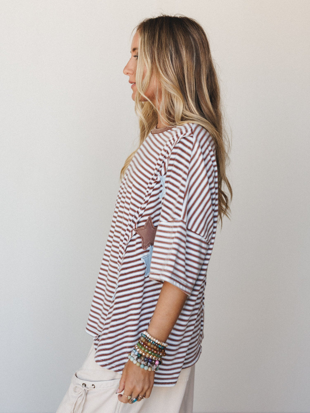 Stars and Stripes Top - Espresso