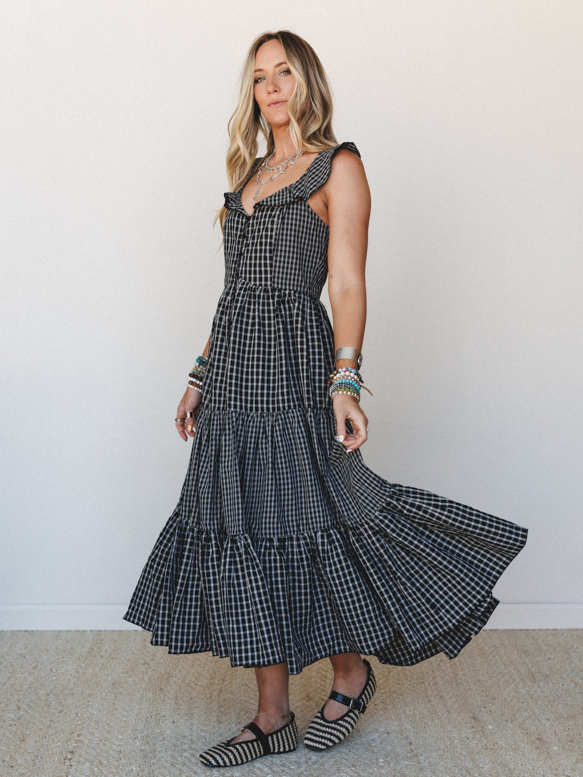 Fall Meadows Dress - Black