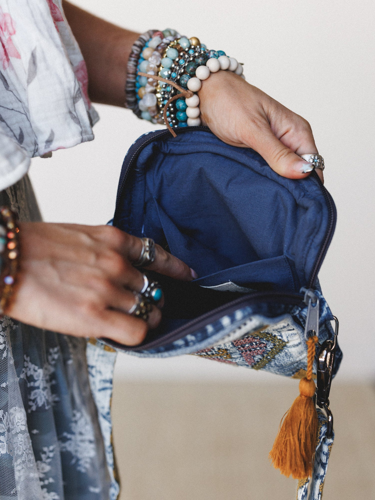 Afternoon Trips Crossbody Bag - Denim
