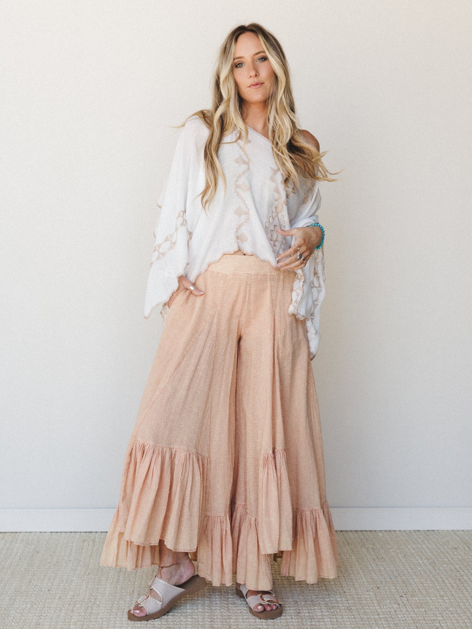 Hearthside Threads Pants - Light Coral