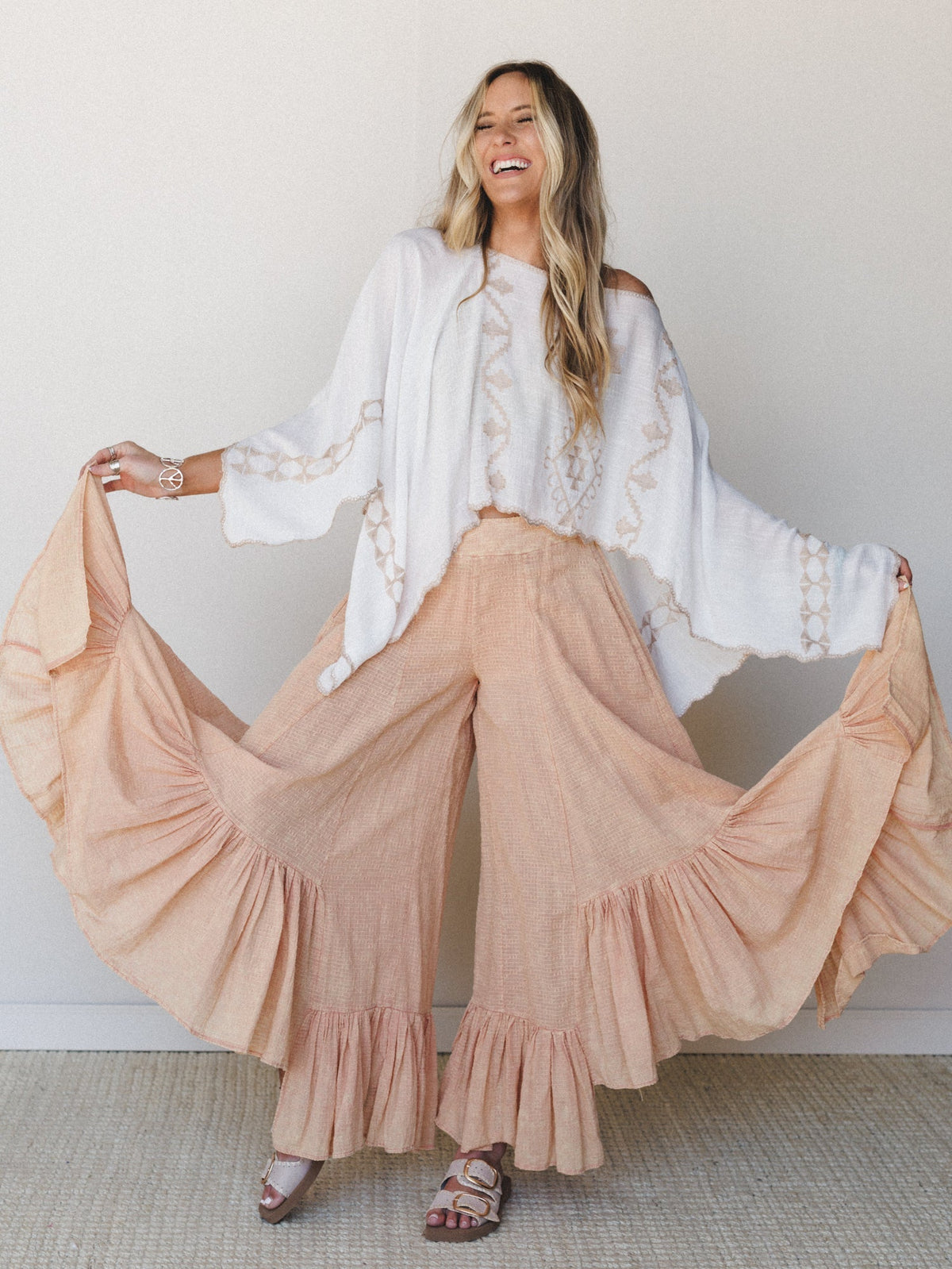 Hearthside Threads Pants - Light Coral