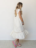 Lavender Loom Dress - Cream