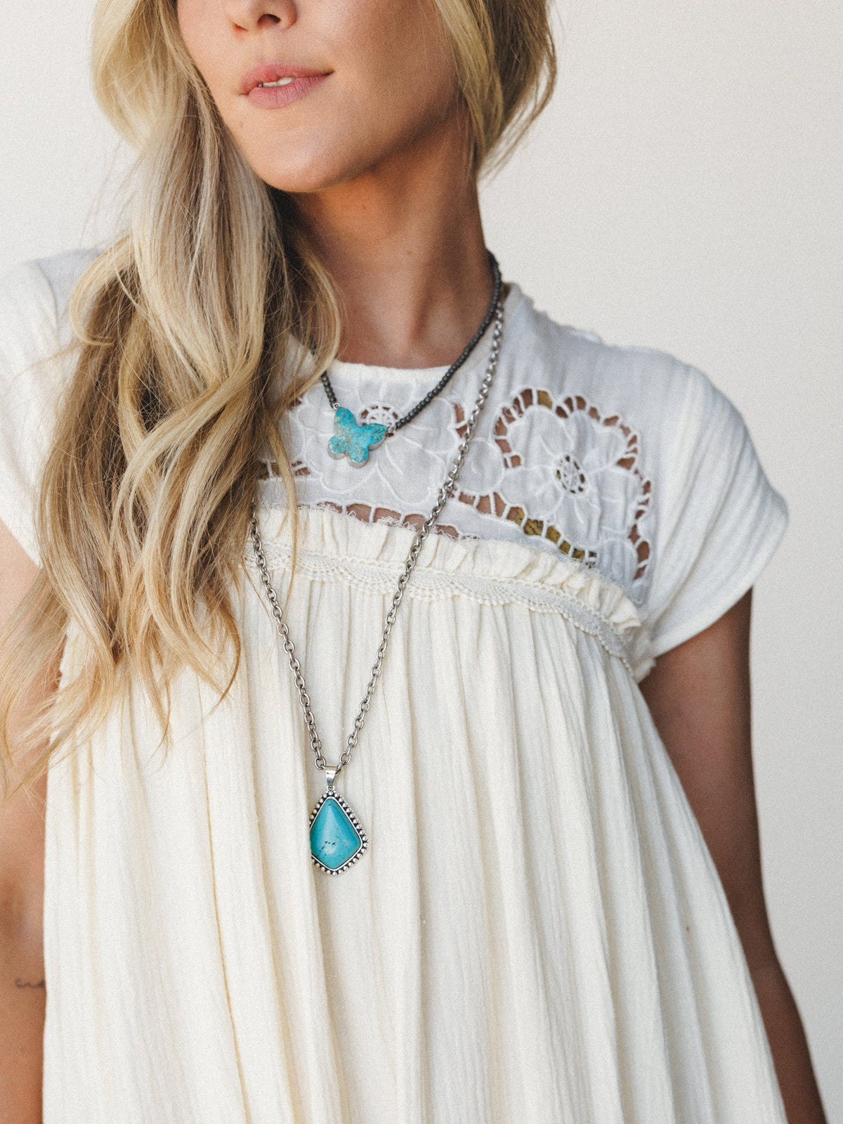 Lavender Loom Dress - Cream