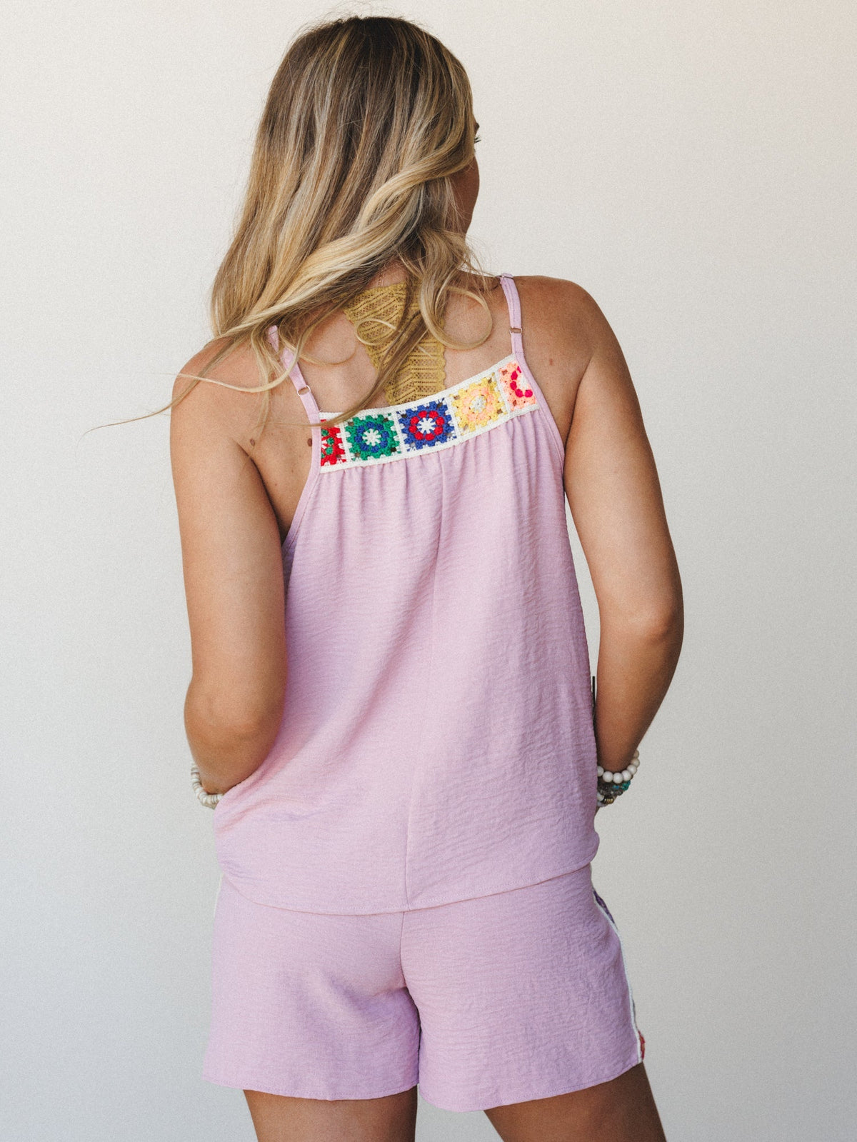 The Nest Carefree Days Crochet Detail Short - Orchid Pink