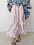 The Nest Stasia Printed Tulip Skirt - Rose