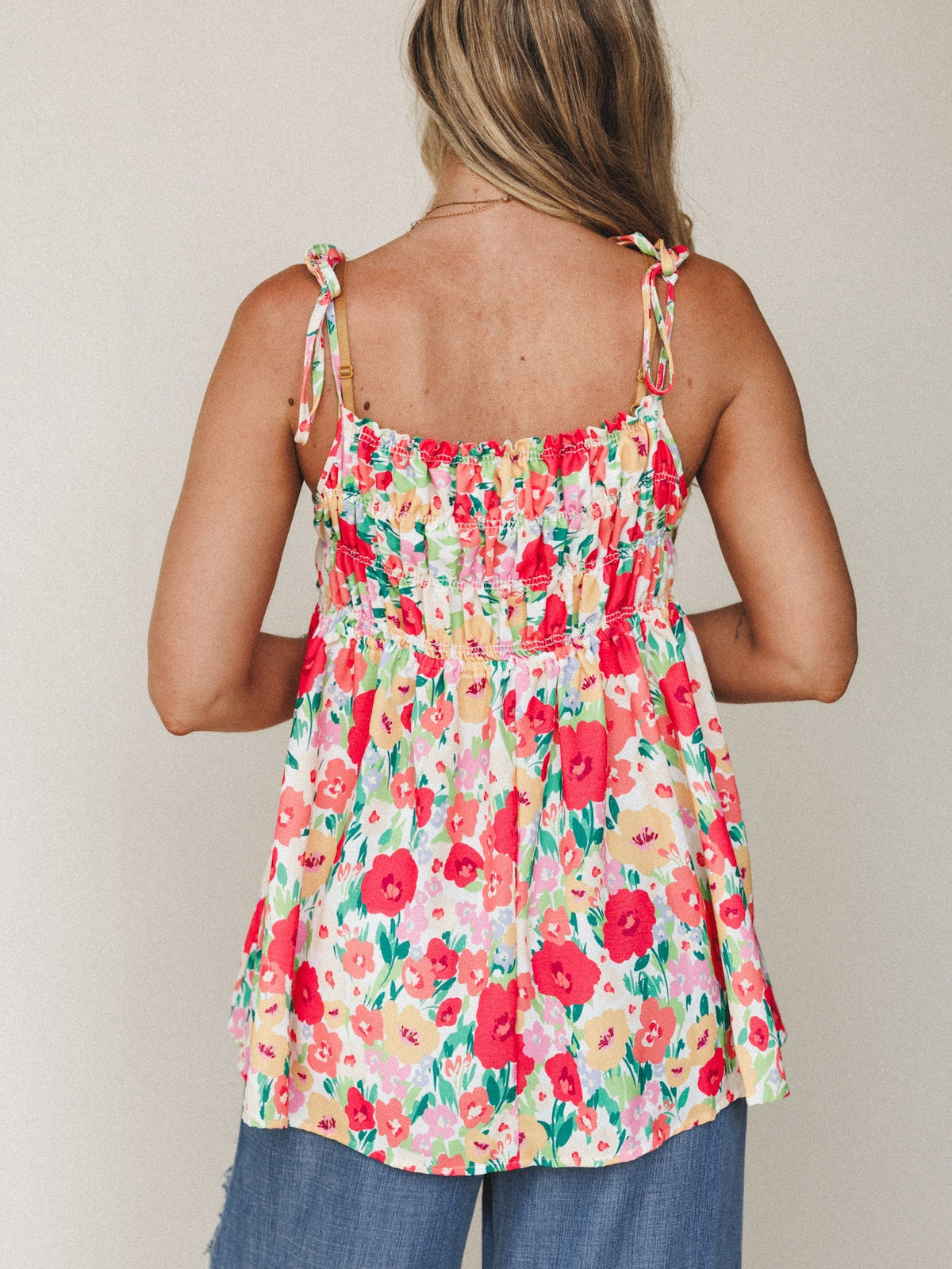 The Nest Bohemian Grace Top - Red Floral