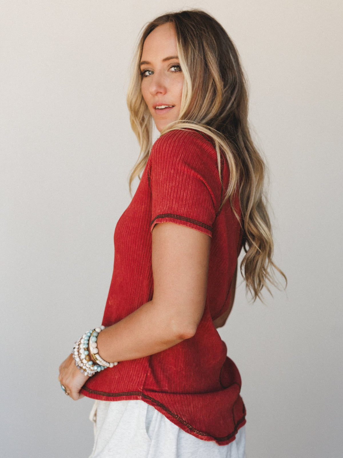 The Nest Off Duty Short Sleeve Tee - Rust