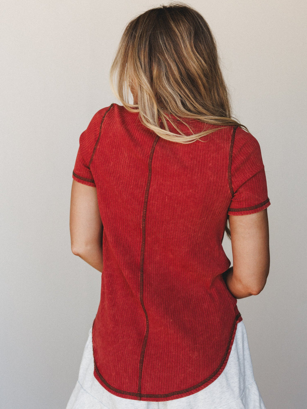 The Nest Off Duty Short Sleeve Tee - Rust