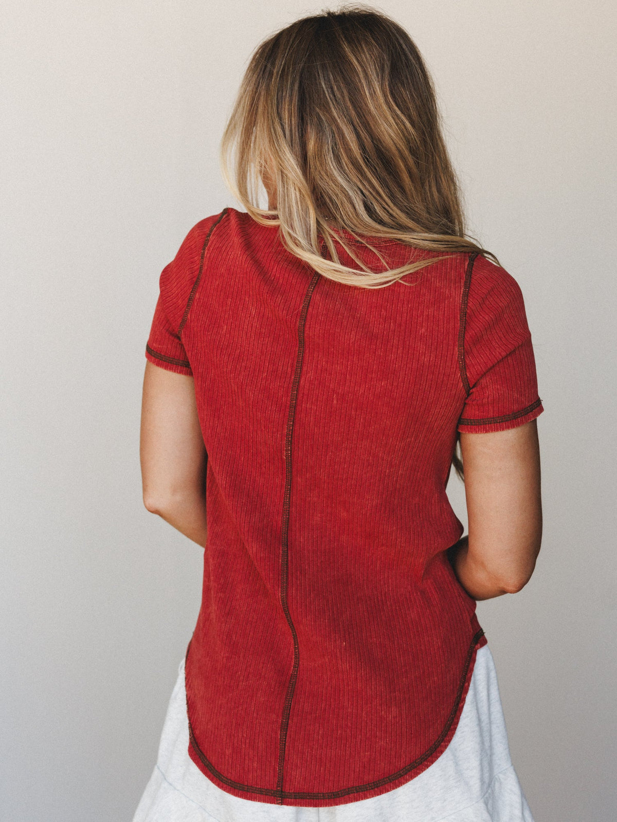 The Nest Off Duty Short Sleeve Tee - Rust