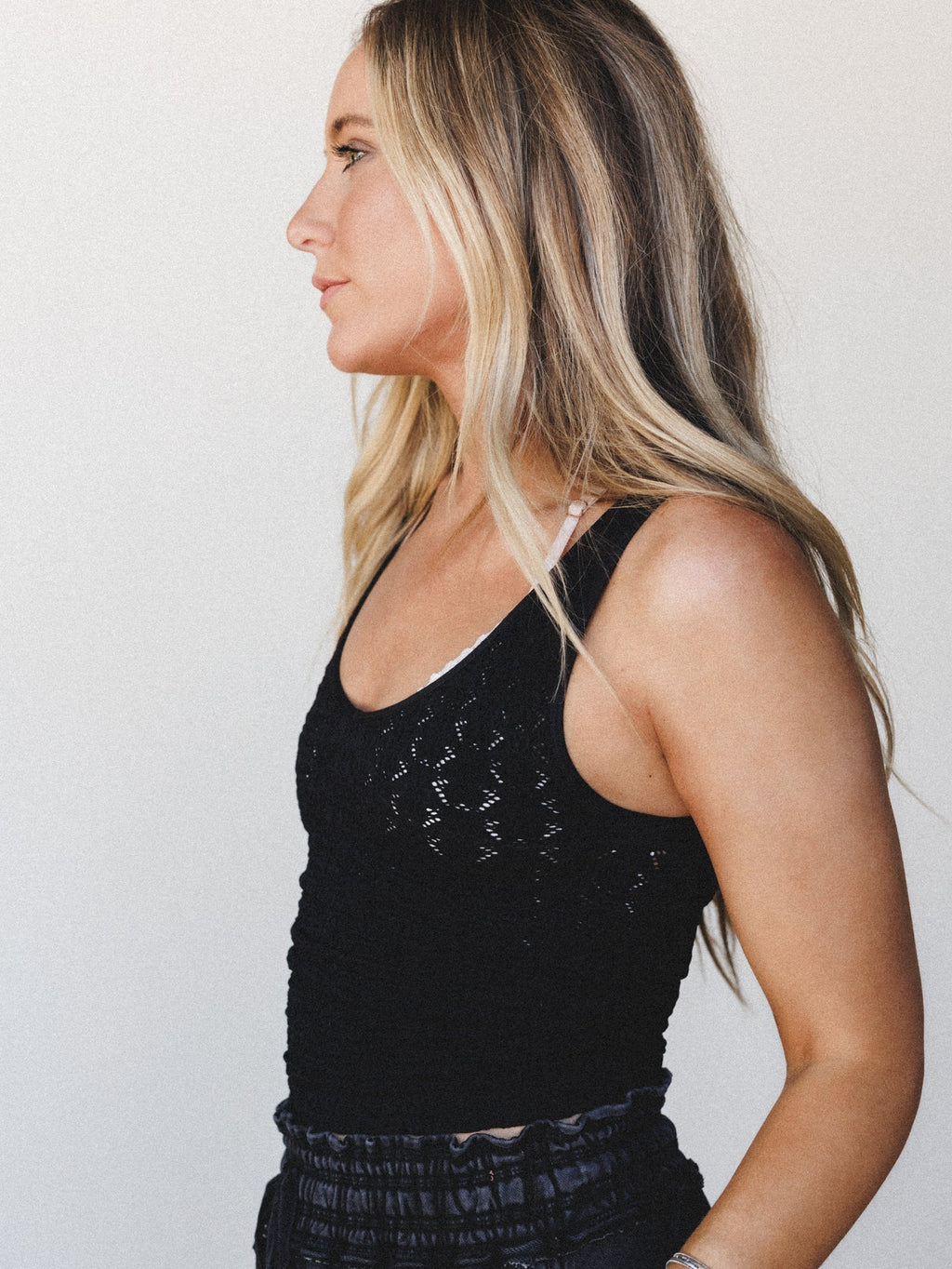 Golden Light Brami Tank  - Black