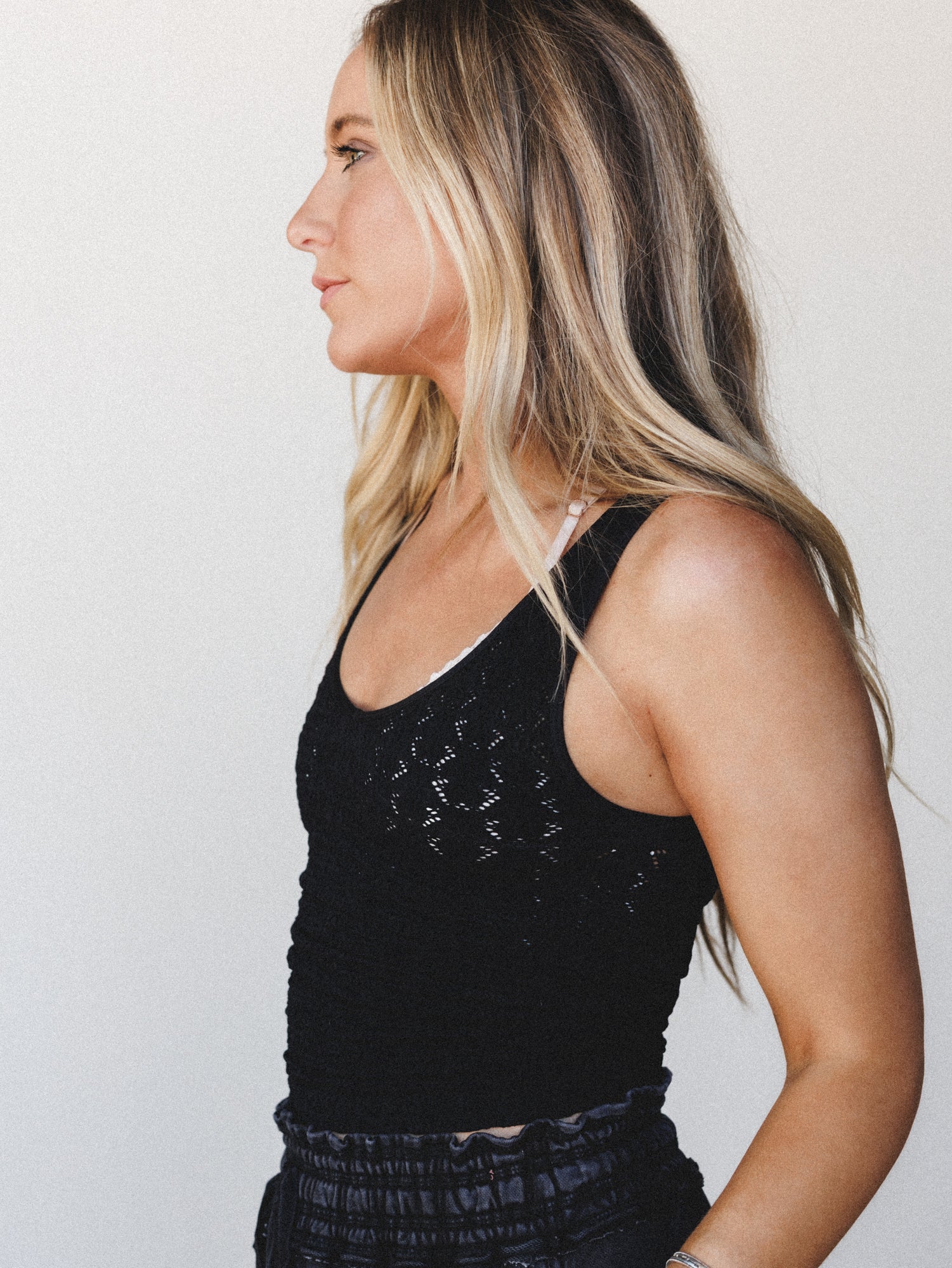 Golden Light Brami Tank  - Black