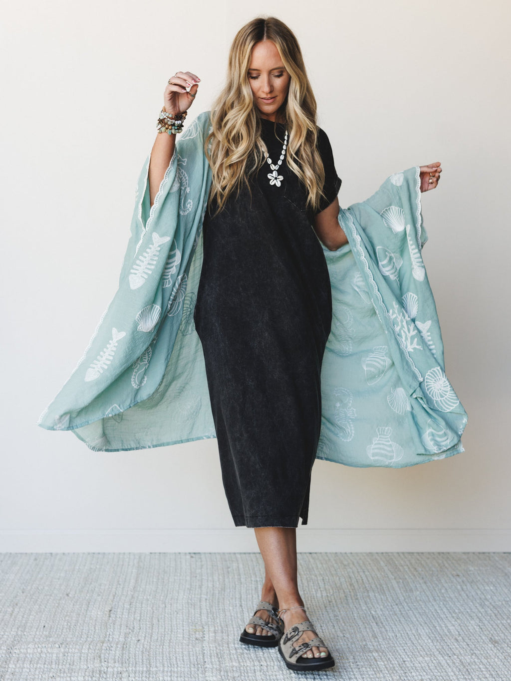 Tee It Up Maxi Tee Dress - Ash Black