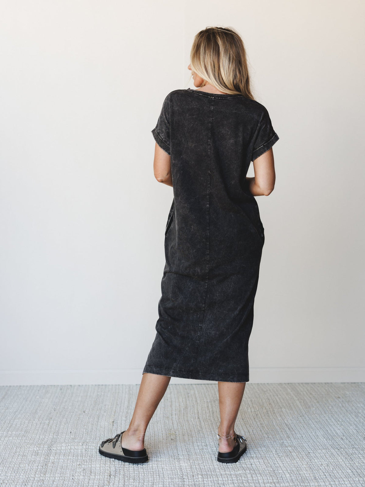Tee It Up Maxi Tee Dress - Ash Black