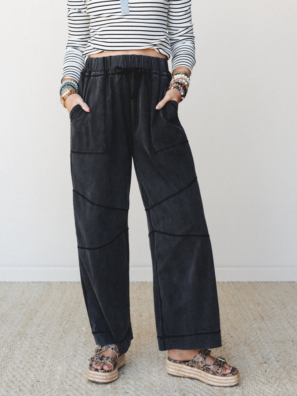 Sienna Wave Pants - Ash Black