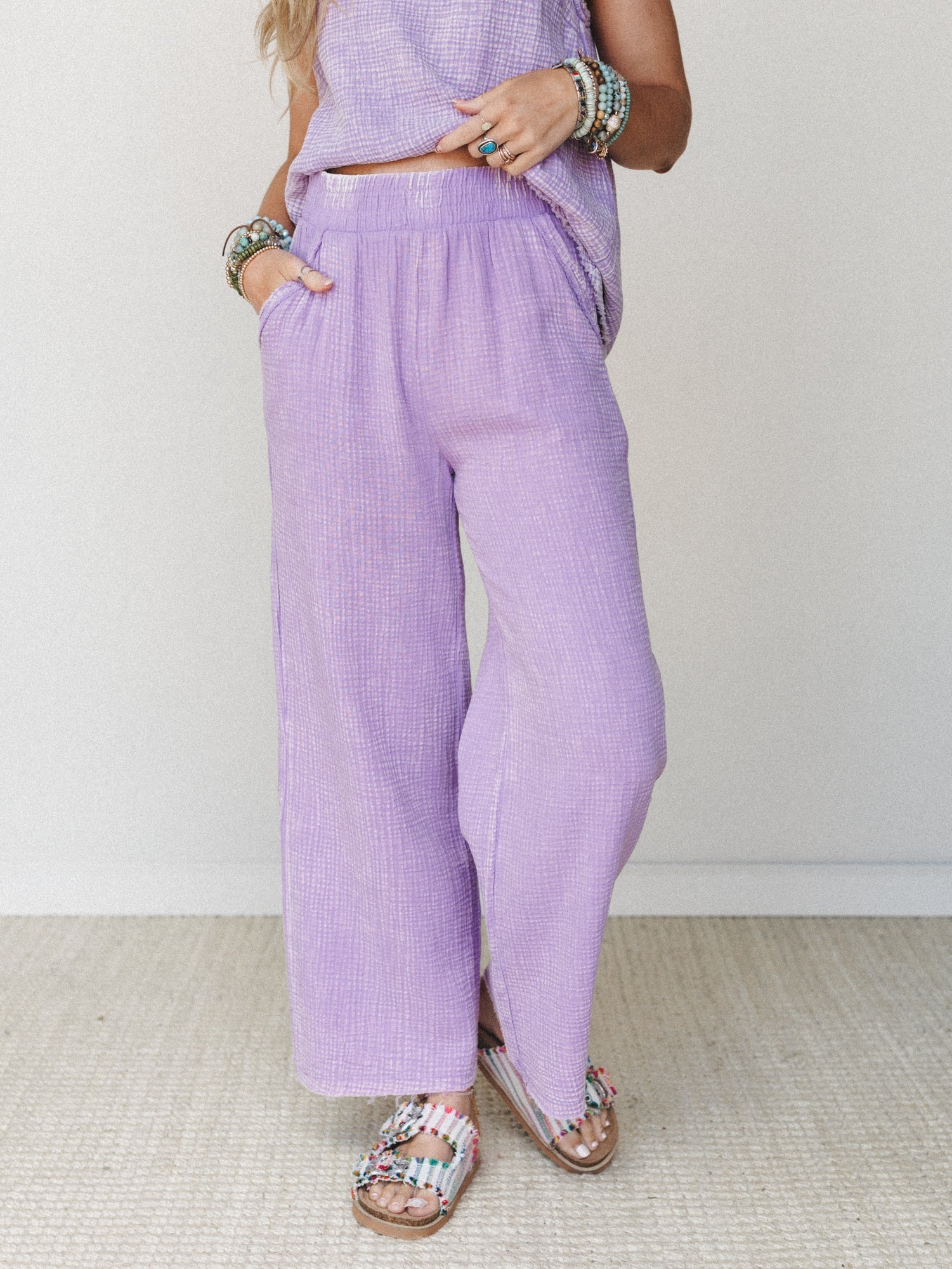 On A Trip Pants - Lavender