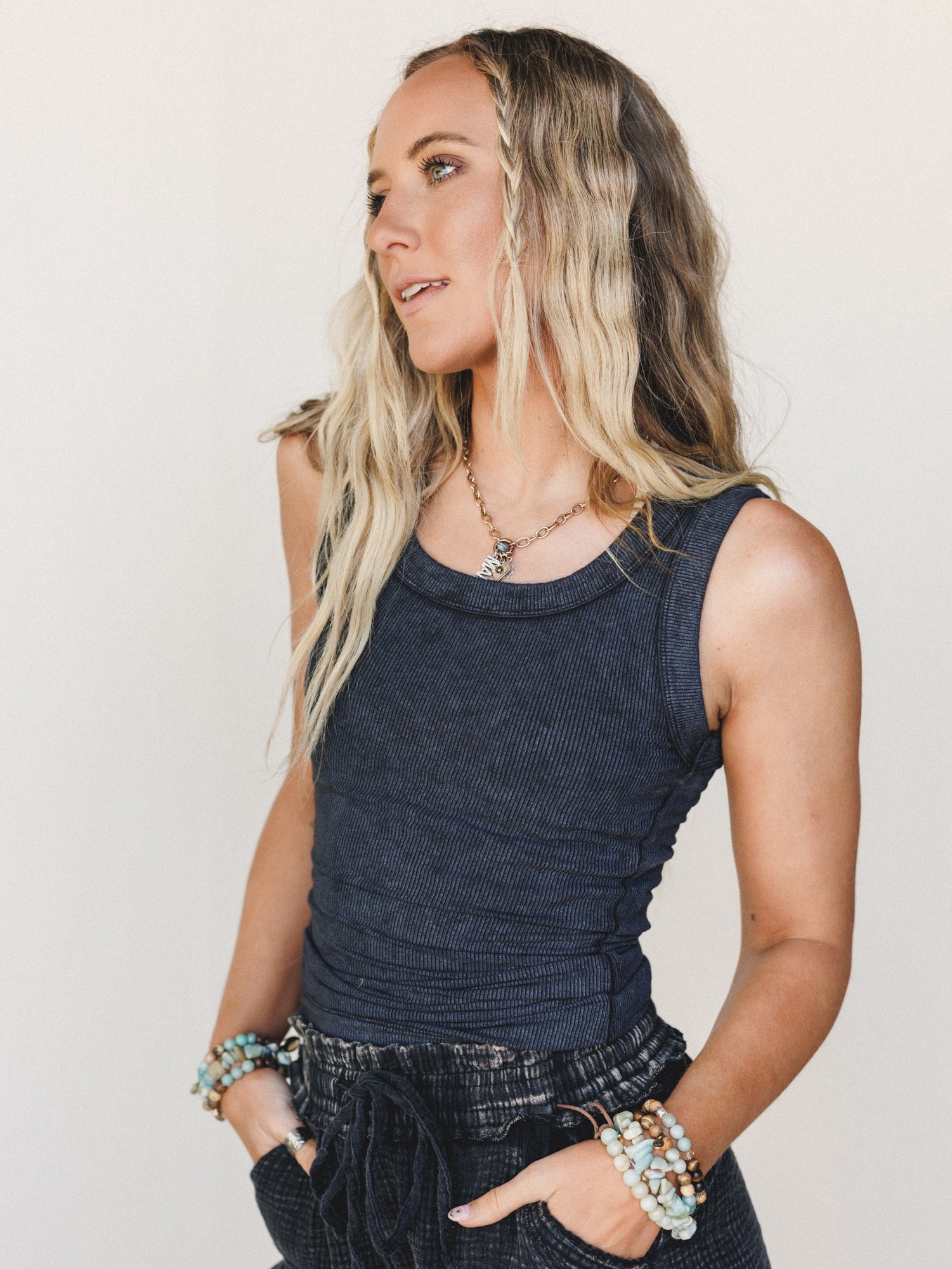 Boardwalk Tank Top - Black